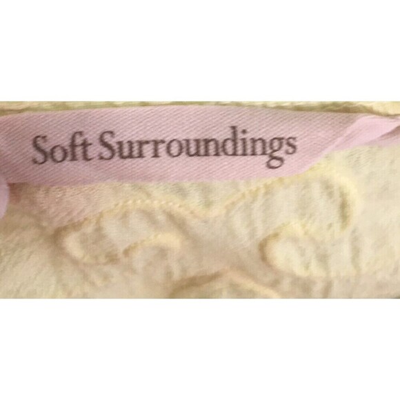 Soft Surroundings Top Women's Size PS Small Petit Yellow Long Sleeve V-Neck - Picture 5 of 7
